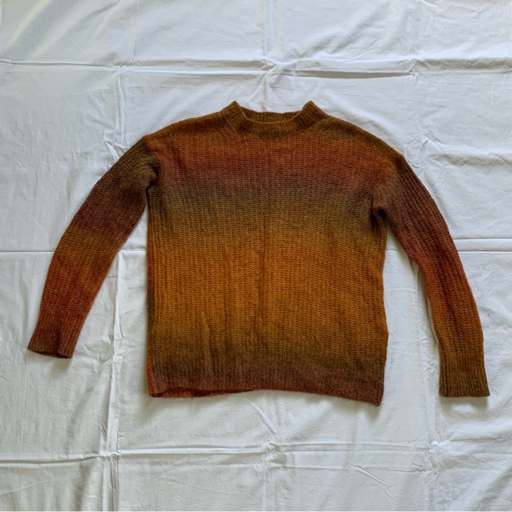 Wilfred Orange Sunset Gradient Wool Alpaca Blend Sweater Size XXS